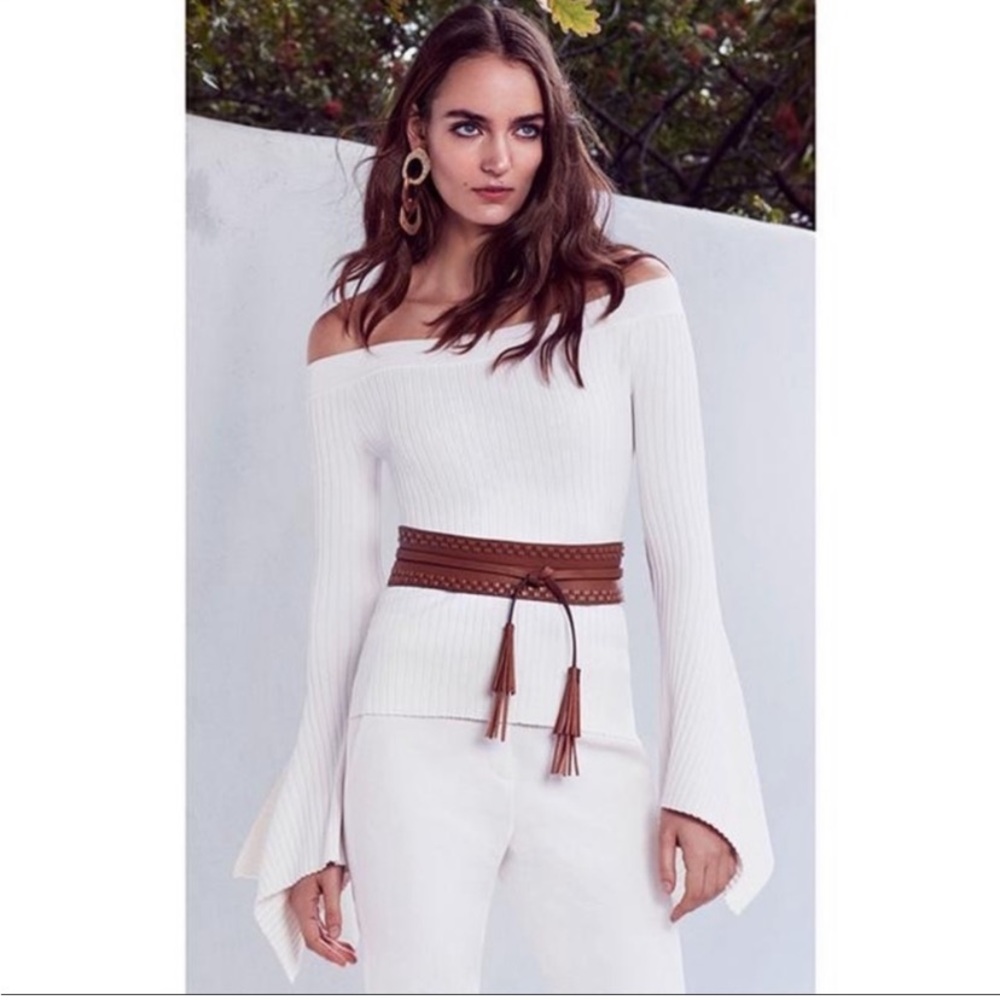 BCBGMaxAzria off shoulder sweater